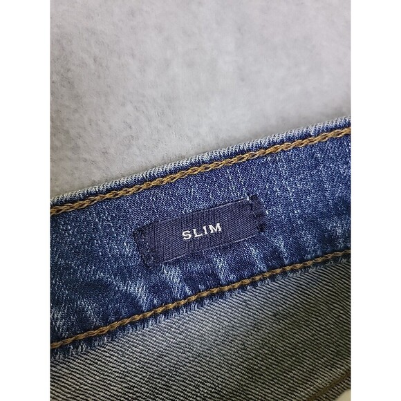 J Crew Outfitters Jeans Mens 33 34x33 Slim Straight Mid Rise Blue Stretch Preppy - Picture 10 of 14